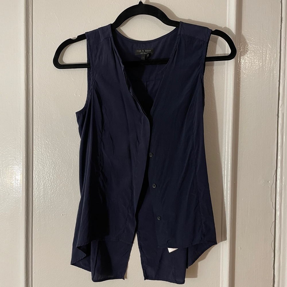 Rag & Bone sleeveless button down top